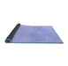 Sideview of Abstract Blue Modern Rug, abs2125blu