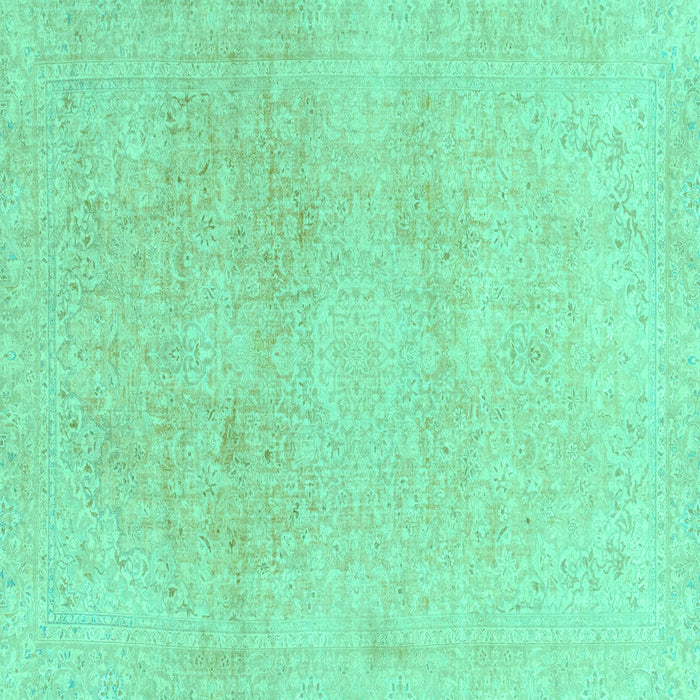 Square Abstract Turquoise Modern Rug, abs2125turq