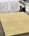 Machine Washable Abstract Orange Rug in a Family Room, wshabs2125