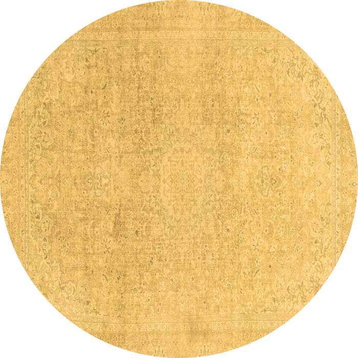 Round Machine Washable Abstract Brown Modern Rug, wshabs2125brn