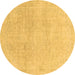 Round Machine Washable Abstract Brown Modern Rug, wshabs2125brn