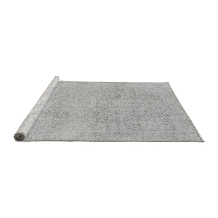 Sideview of Machine Washable Abstract Gray Modern Rug, wshabs2125gry