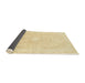 Sideview of Abstract Sun Yellow Modern Rug, abs2126