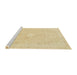 Sideview of Machine Washable Abstract Sun Yellow Rug, wshabs2126