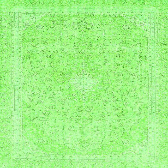Square Abstract Green Modern Rug, abs2126grn