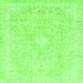 Square Abstract Green Modern Rug, abs2126grn