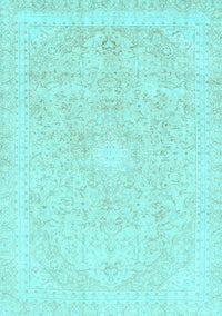 Abstract Light Blue Modern Rug, abs2126lblu