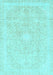 Abstract Light Blue Modern Rug, abs2126lblu