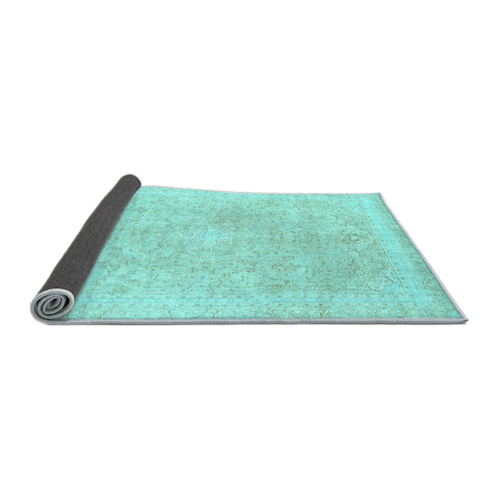 Sideview of Abstract Light Blue Modern Rug, abs2126lblu