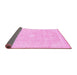 Sideview of Abstract Pink Modern Rug, abs2126pnk