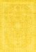 Machine Washable Abstract Yellow Modern Rug, wshabs2126yw