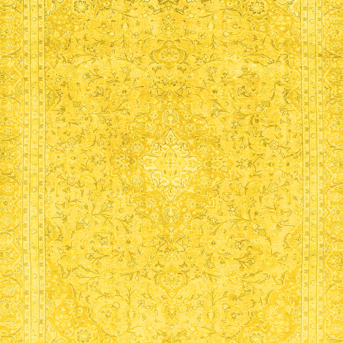 Machine Washable Abstract Yellow Modern Rug, wshabs2126yw
