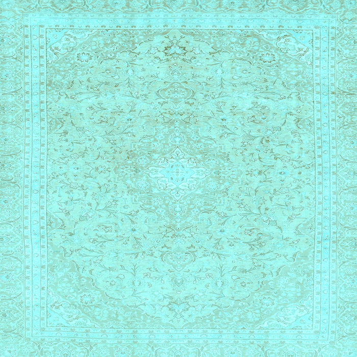 Square Abstract Light Blue Modern Rug, abs2126lblu