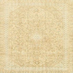 Square Machine Washable Abstract Sun Yellow Rug, wshabs2126