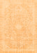 Machine Washable Abstract Orange Modern Area Rugs, wshabs2126org