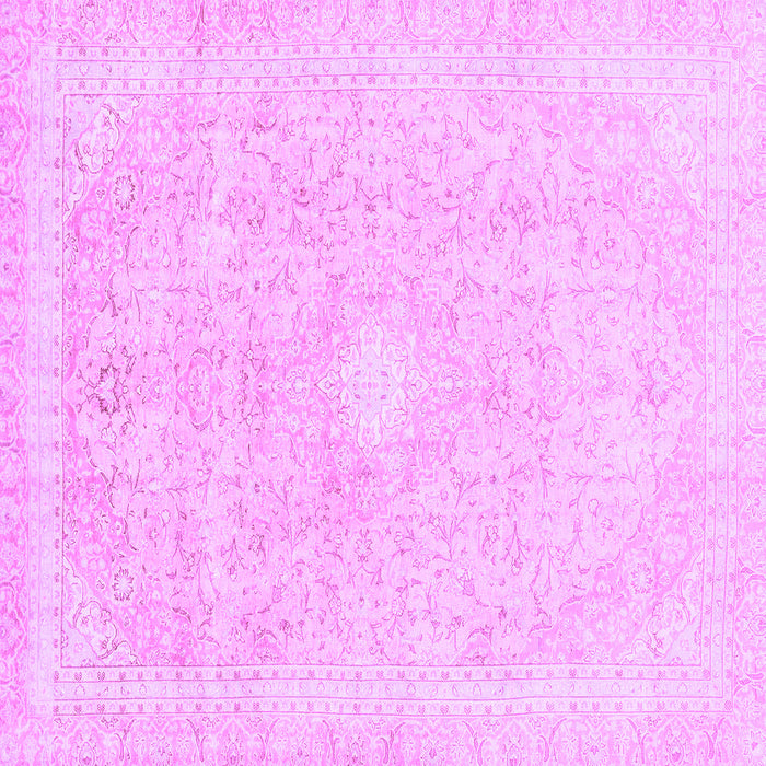Square Machine Washable Abstract Purple Modern Area Rugs, wshabs2126pur