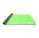 Sideview of Abstract Green Modern Rug, abs2126grn