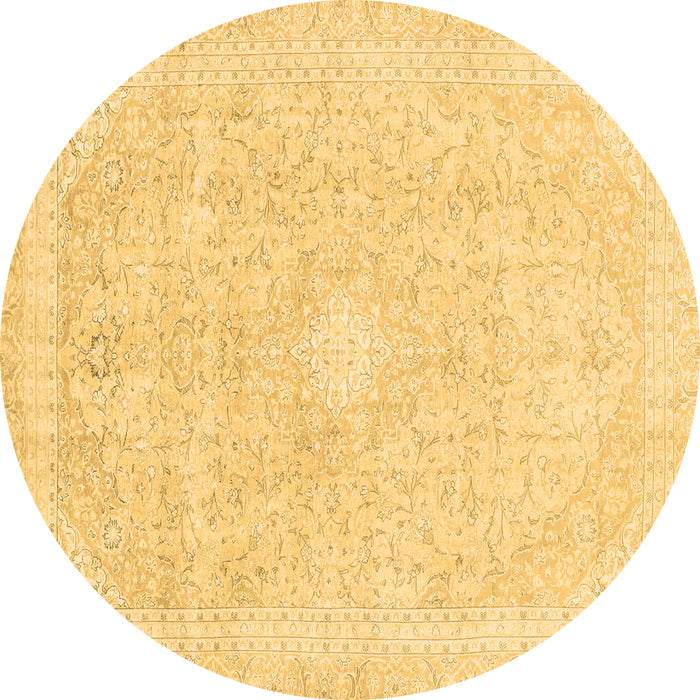 Round Machine Washable Abstract Brown Modern Rug, wshabs2126brn