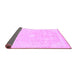 Sideview of Abstract Purple Modern Rug, abs2126pur