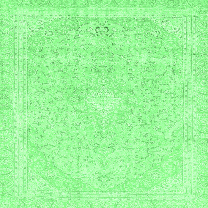 Square Abstract Emerald Green Modern Rug, abs2126emgrn