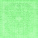 Square Abstract Emerald Green Modern Rug, abs2126emgrn