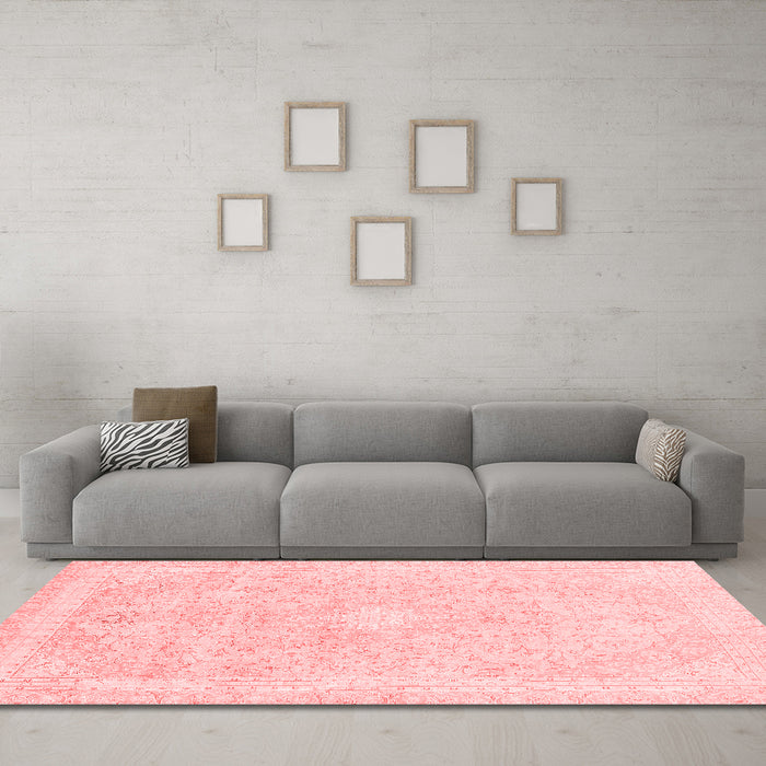 Modern Red Washable Rugs