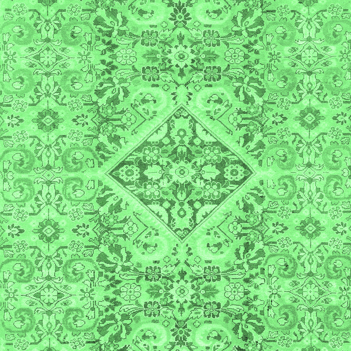 Machine Washable Abstract Emerald Green Modern Area Rugs, wshabs2127emgrn