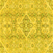 Square Machine Washable Abstract Yellow Modern Rug, wshabs2127yw