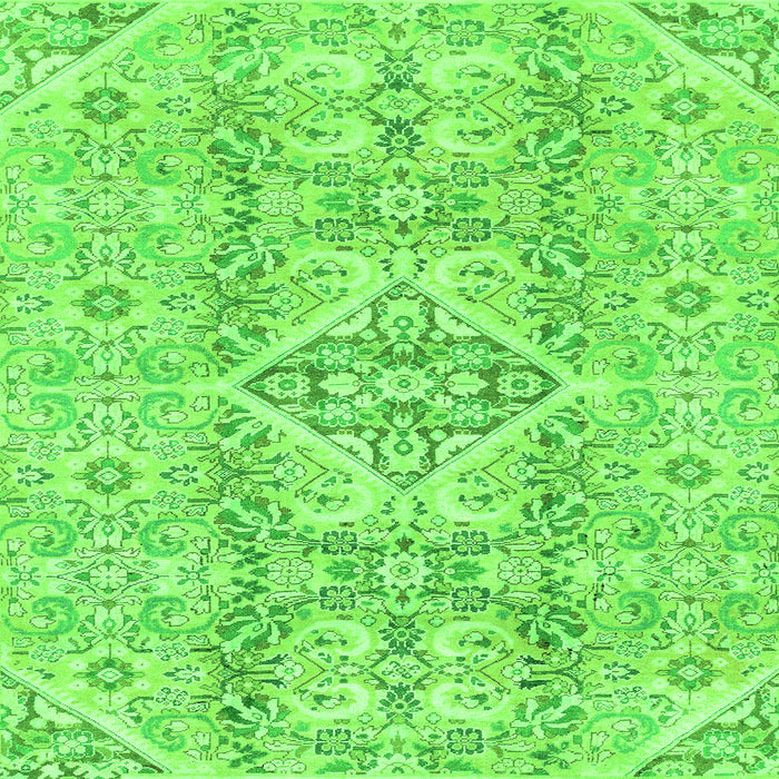Square Abstract Green Modern Rug, abs2127grn