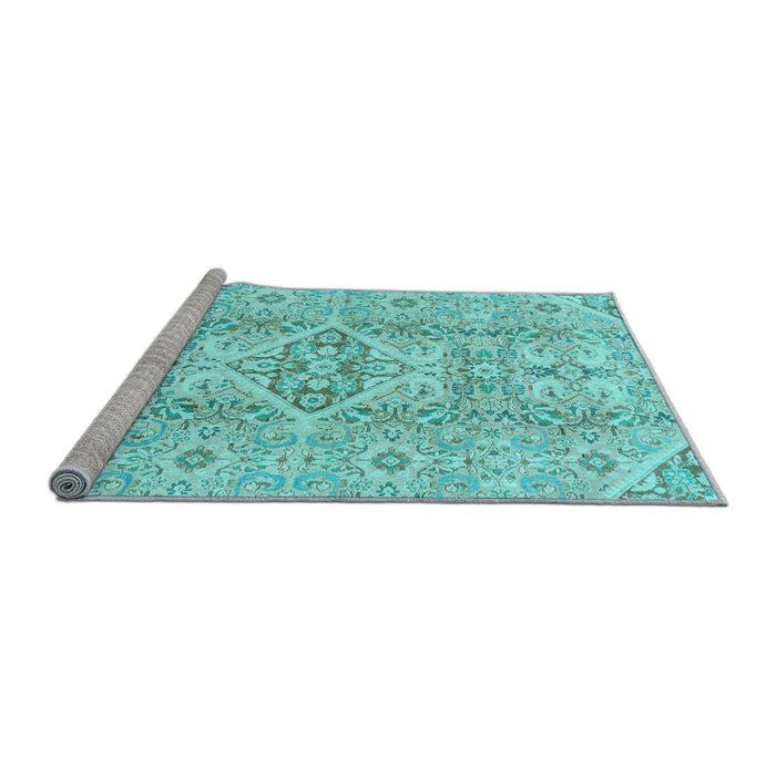 Sideview of Machine Washable Abstract Light Blue Modern Rug, wshabs2127lblu