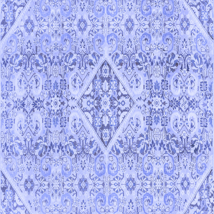 Square Machine Washable Abstract Blue Modern Rug, wshabs2127blu