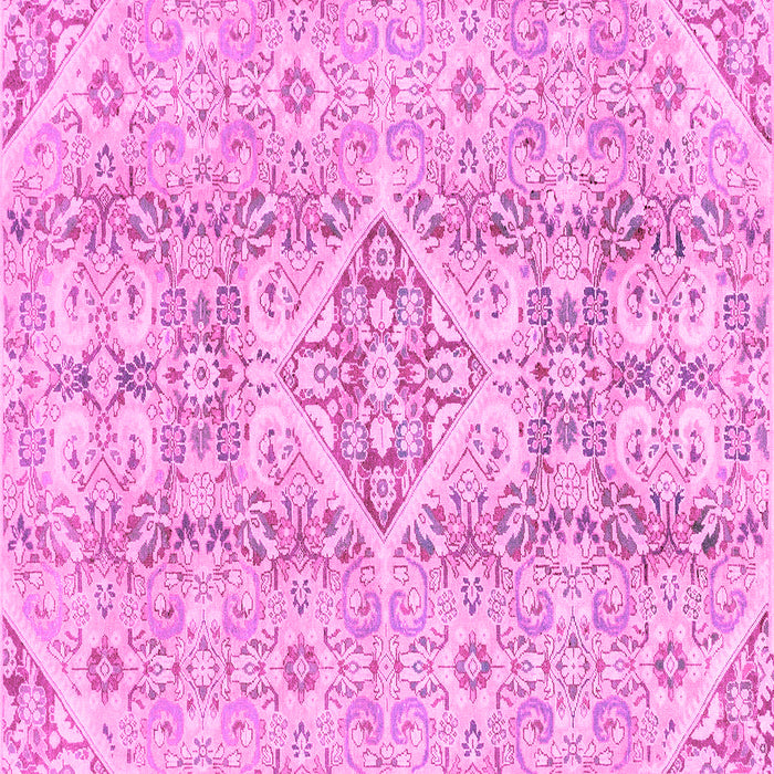 Square Machine Washable Abstract Pink Modern Rug, wshabs2127pnk