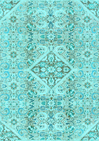 Abstract Light Blue Modern Rug, abs2127lblu