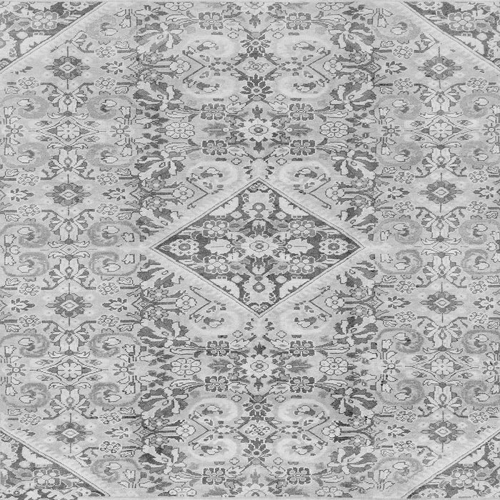 Square Abstract Gray Modern Rug, abs2127gry
