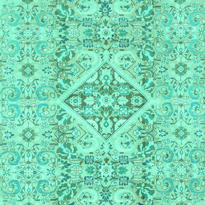 Machine Washable Abstract Turquoise Modern Area Rugs, wshabs2127turq