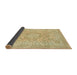 Sideview of Abstract Brown Gold Modern Rug, abs2128