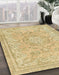 Machine Washable Abstract Brown Gold Rug in a Family Room, wshabs2128