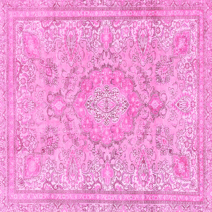 Square Abstract Pink Modern Rug, abs2128pnk