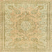 Square Abstract Brown Gold Modern Rug, abs2128