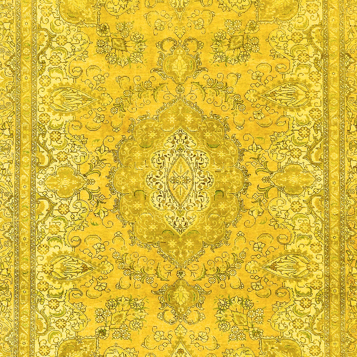 Machine Washable Abstract Yellow Modern Rug, wshabs2128yw