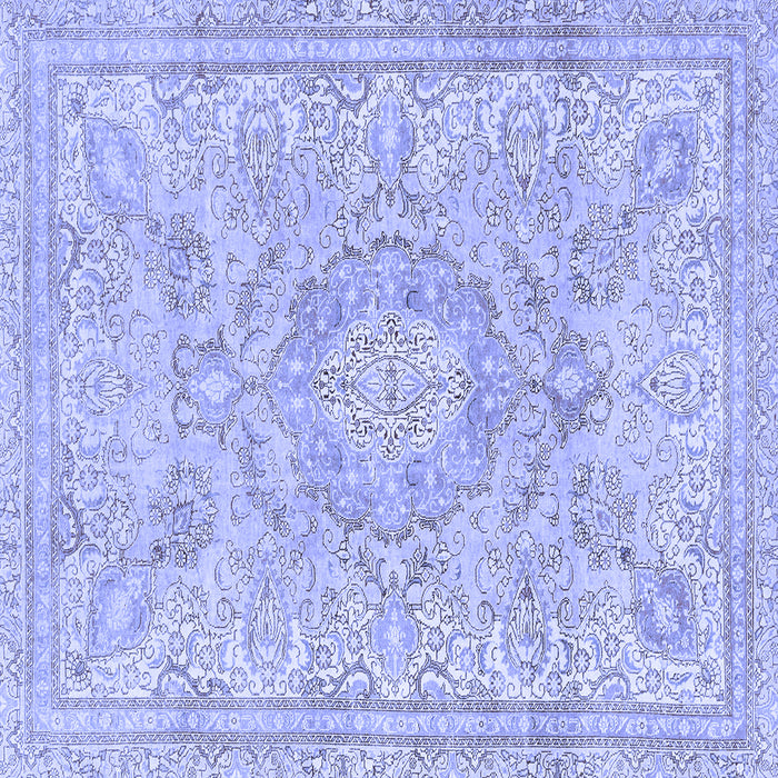 Square Abstract Blue Modern Rug, abs2128blu
