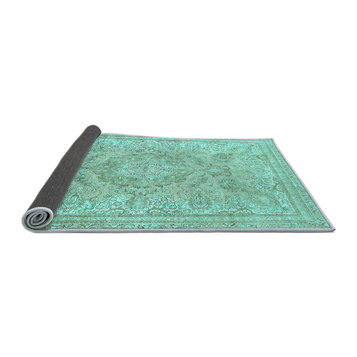 Sideview of Abstract Light Blue Modern Rug, abs2128lblu