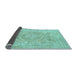 Sideview of Abstract Light Blue Modern Rug, abs2128lblu