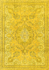 Abstract Yellow Modern Rug, abs2128yw