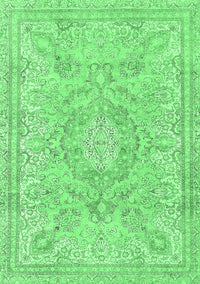 Abstract Emerald Green Modern Rug, abs2128emgrn