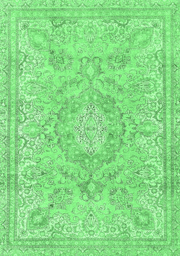 Abstract Emerald Green Modern Rug, abs2128emgrn