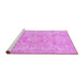 Sideview of Machine Washable Abstract Purple Modern Area Rugs, wshabs2128pur