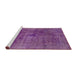 Sideview of Machine Washable Abstract Orchid Purple Rug, wshabs2129