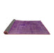 Sideview of Abstract Orchid Purple Modern Rug, abs2129