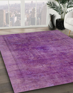 Abstract Orchid Purple Modern Rug in Family Room, abs2129